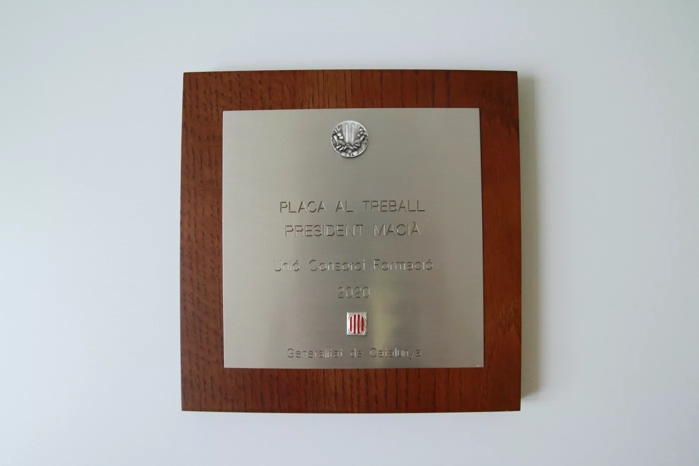 Placa al Treball President Francesc Macià 2020